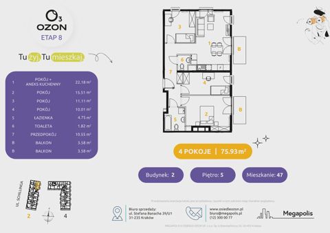 Plan 4 pok. 76m²