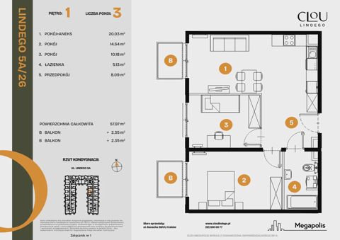 Plan 3 pok. 58m²