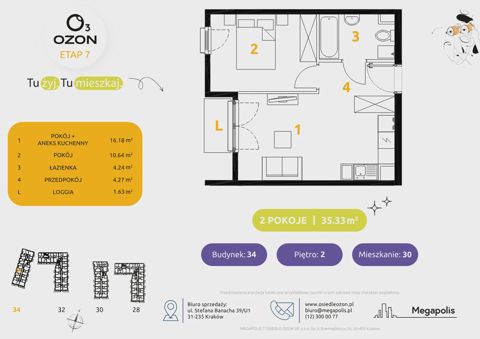 Plan 2 pok. 35m²