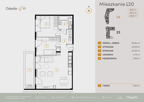 Plan 3 pok. 66m²