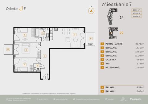 Plan 4 pok. 84m²
