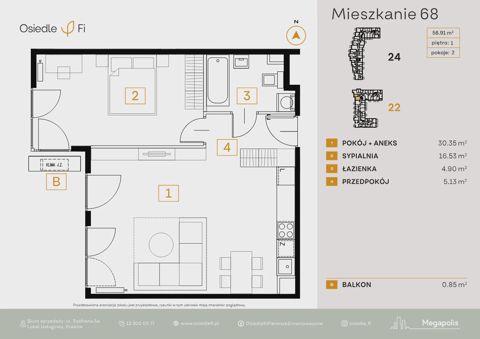 Plan 2 pok. 57m²