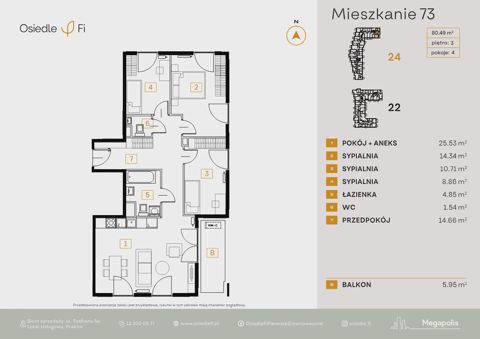 Plan 4 pok. 80m²