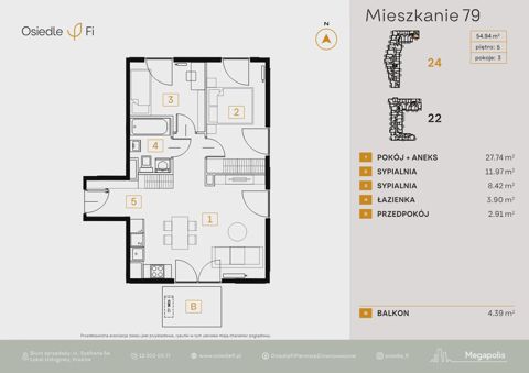 Plan 3 pok. 55m²