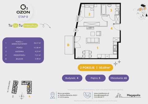 Plan 2 pok. 51m²
