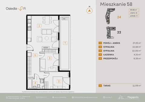 Plan 3 pok. 61m²