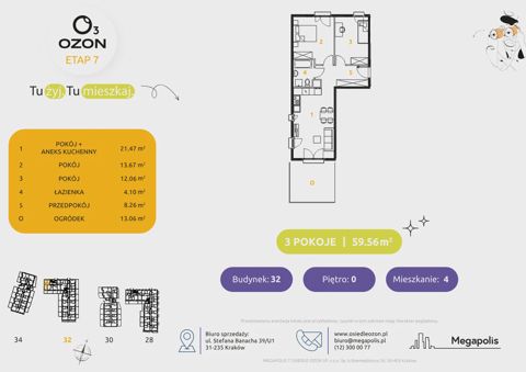 Plan 3 pok. 60m²