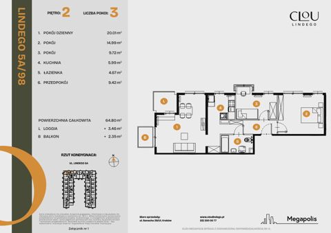 Plan 3 pok. 65m²