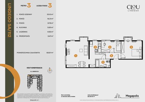 Plan 3 pok. 70m²