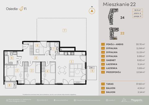 Plan 4 pok. 93m²
