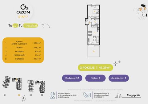 Plan 2 pok. 43m²