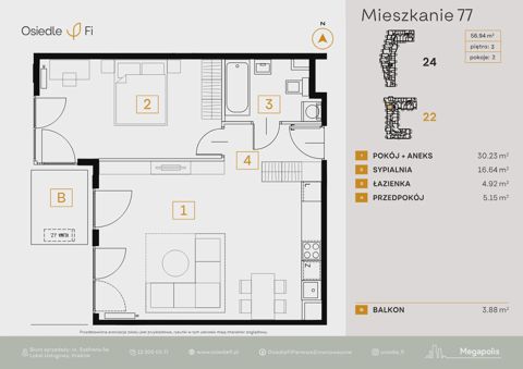 Plan 2 pok. 57m²