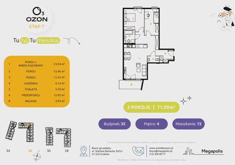 Plan 3 pok. 71m²