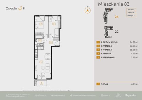 Plan 3 pok. 60m²
