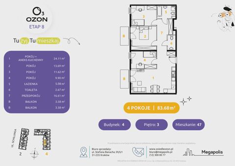 Plan 4 pok. 84m²