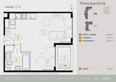 Plan 1 pok. 33m²