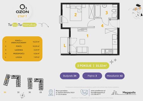 Plan 2 pok. 35m²