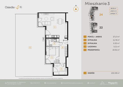 Plan 3 pok. 69m²
