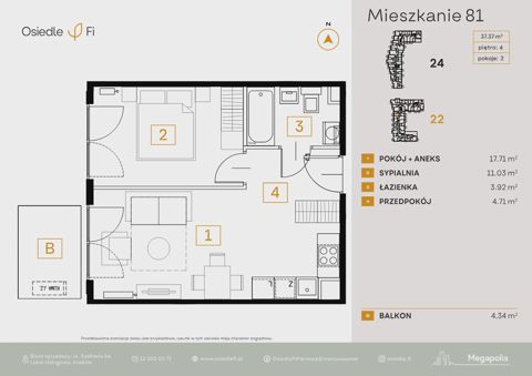 Plan 2 pok. 37m²