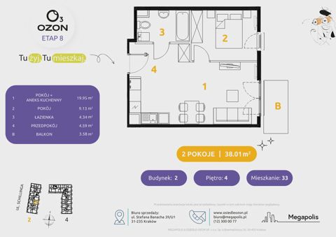Plan 2 pok. 38m²