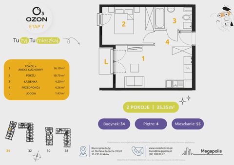 Plan 2 pok. 35m²