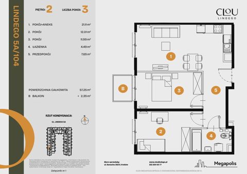 Plan 3 pok. 57m²