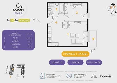 Plan 2 pok. 47m²