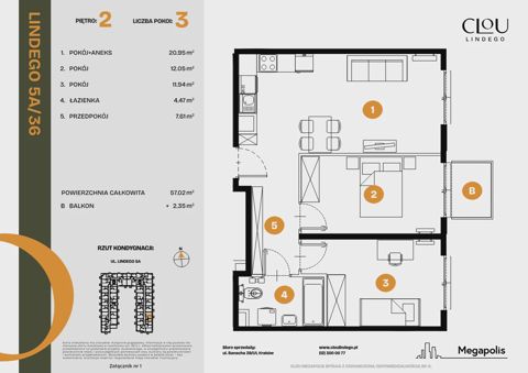 Plan 3 pok. 57m²