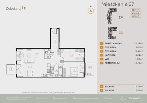 Plan 3 pok. 83m²