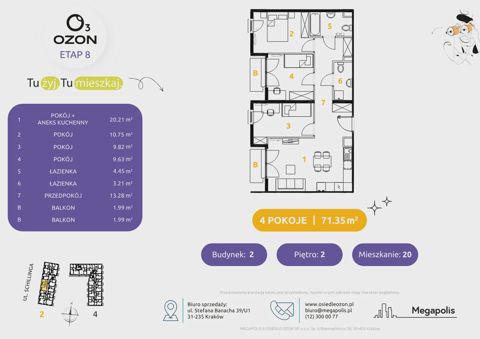 Plan 4 pok. 71m²