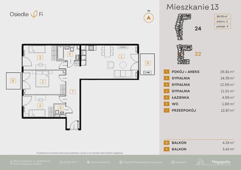 Plan 4 pok. 84m²