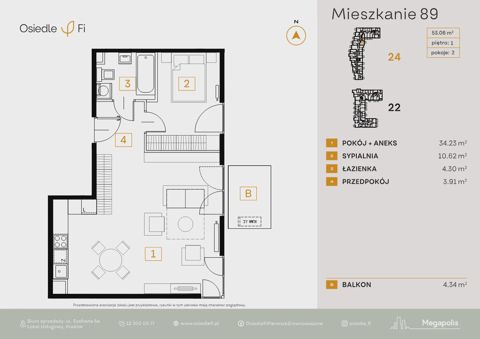 Plan 2 pok. 53m²