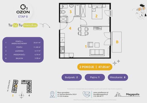 Plan 2 pok. 47m²