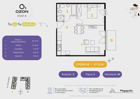 Plan 2 pok. 47m²