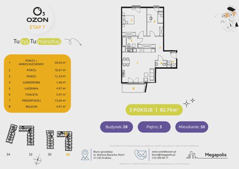 Plan 3 pok. 83m²