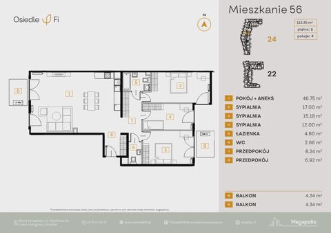Plan 4 pok. 113m²
