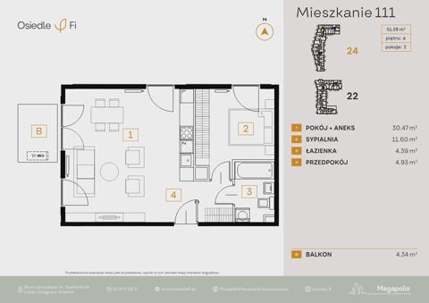 Plan 2 pok. 51m²