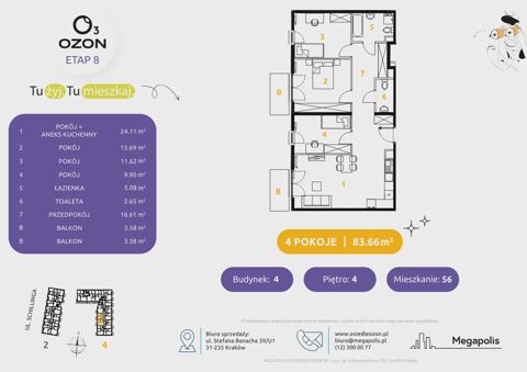 Plan 4 pok. 84m²