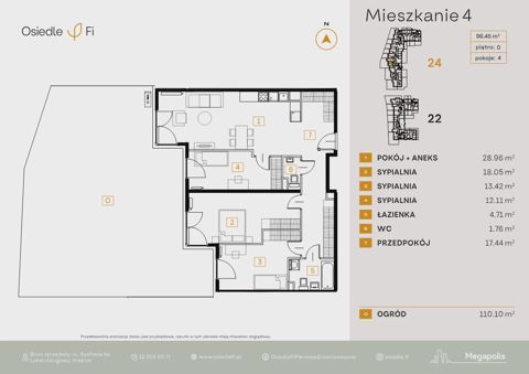 Plan 4 pok. 96m²