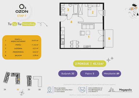 Plan 2 pok. 45m²