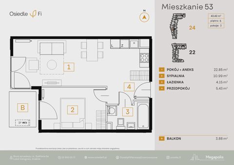 Plan 2 pok. 43m²