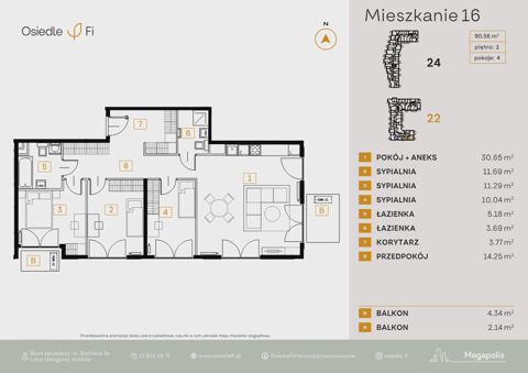 Plan 4 pok. 91m²