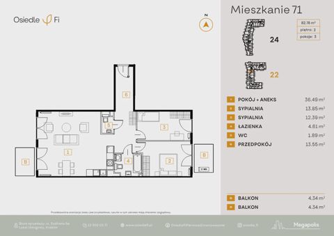Plan 3 pok. 83m²