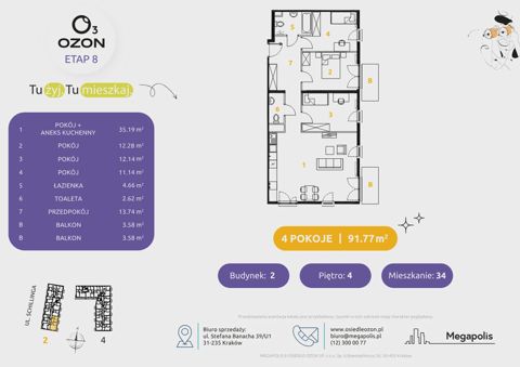Plan 4 pok. 92m²