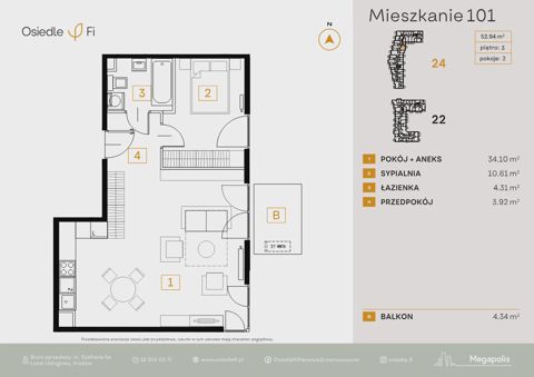 Plan 2 pok. 53m²