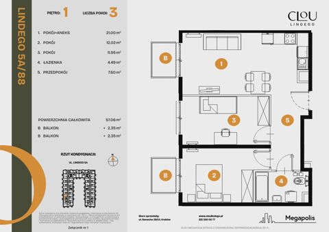 Plan 3 pok. 57m²