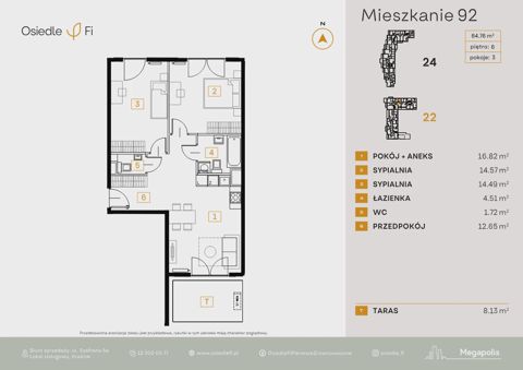 Plan 3 pok. 65m²