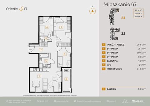 Plan 4 pok. 81m²