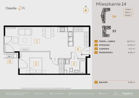 Plan 2 pok. 53m²