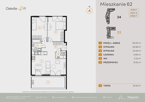 Plan 3 pok. 70m²